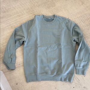 Carhartt WIP Blue Crewneck Sweater with Ribbed Details